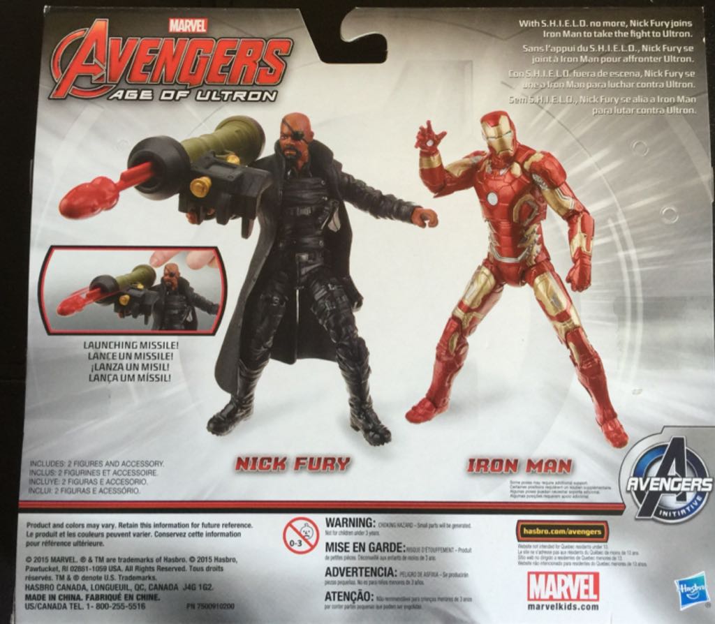 Nick Fury, Marvel Avengers Age Of Ultranationalist, Iron Man And Nick Fury - Hasbro (MARVEL) action figure collectible [Barcode 630509310708] - Main Image 2