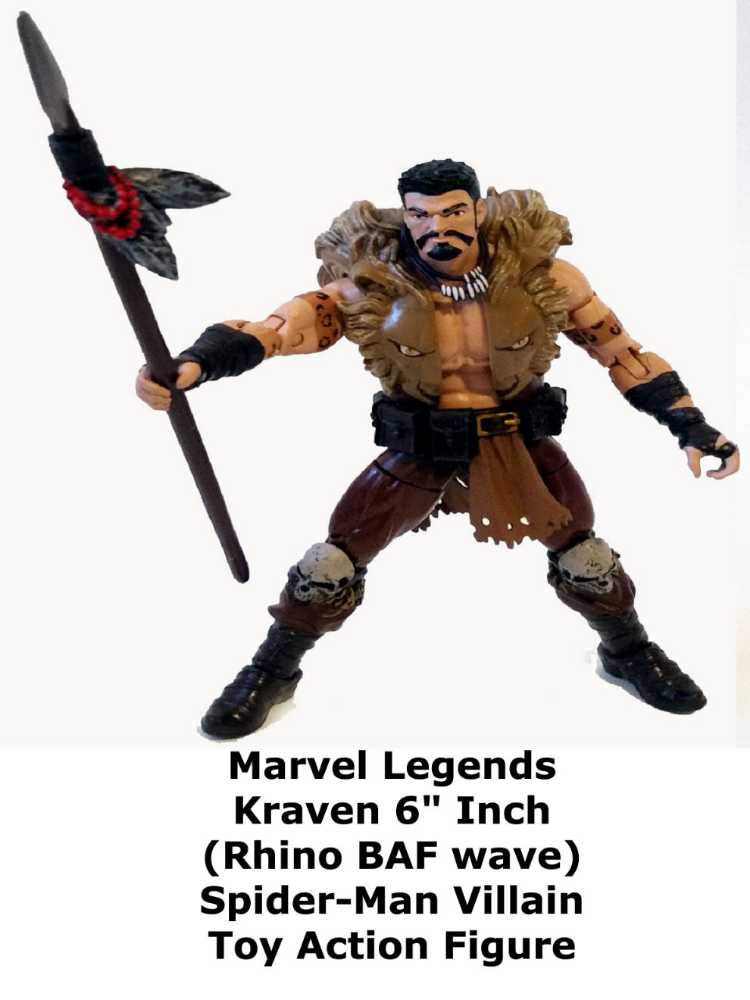 Kraven The Hunter - Hasbro (Marvel Legends Series Rhino Baf Wave) action figure collectible [Barcode 630509318278] - Main Image 4