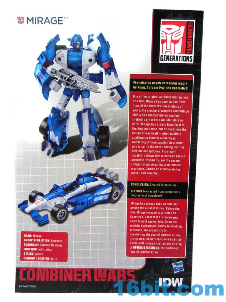 Combiner Wars Mirage - Hasbro (Transformers: Combiner Wars) action figure collectible [Barcode 630509332076] - Main Image 2