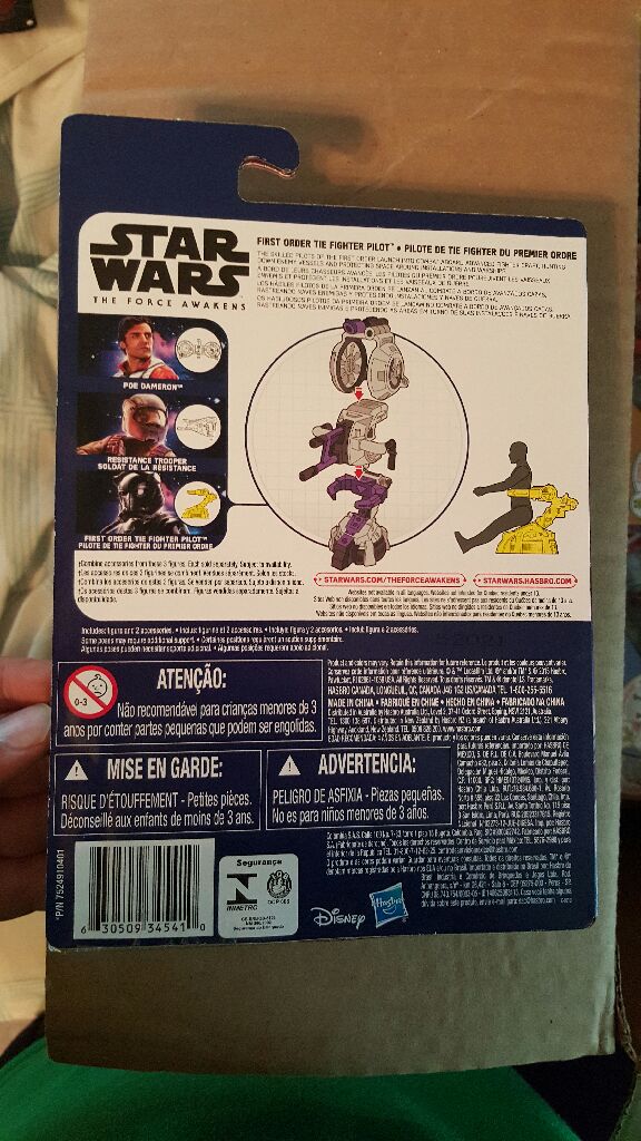 First Order Tie Fighter Pilot - Hasbro (Star Wars 3.75) action figure collectible [Barcode 630509345410] - Main Image 2