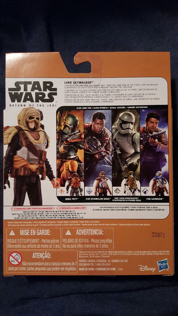 Luke Skywalker TFA ROTJ - Hasbro (Star Wars Episode VII The Force Awakens) action figure collectible [Barcode 630509348176] - Main Image 2