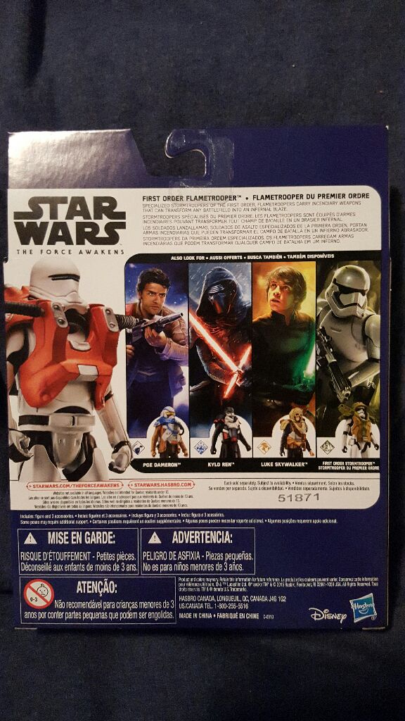 First Order Flametrooper (Armor Up) - Hasbro (Star Wars Episode VII The Force Awakens) action figure collectible [Barcode 630509348220] - Main Image 2