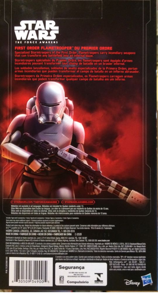 The Force Awakens Flametrooper - Disney Hasbro (12” The Force Awakens) action figure collectible [Barcode 630509349005] - Main Image 2