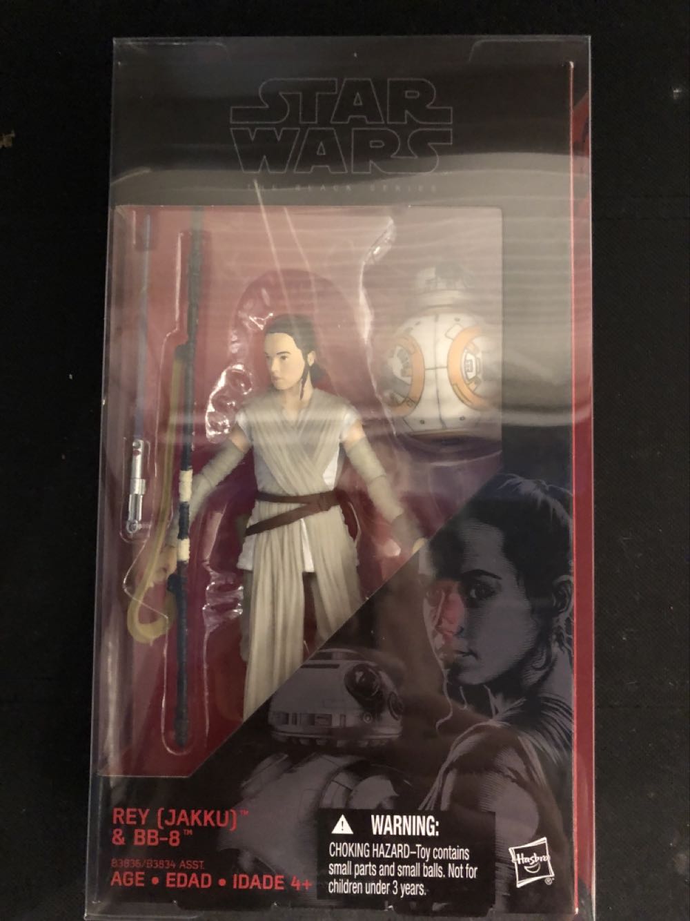 Rey (Jakku) & BB-8 - Hasbro (Star Wars Black 6”) (Starwars Black 6 inch) action figure collectible [Barcode 630509360116] - Main Image 3
