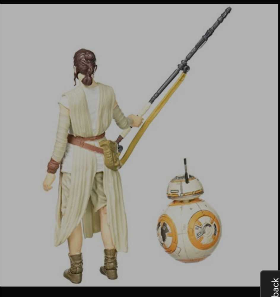 Rey (Jakku) & BB-8 - Hasbro (Star Wars Black 6”) (Starwars Black 6 inch) action figure collectible [Barcode 630509360116] - Main Image 4