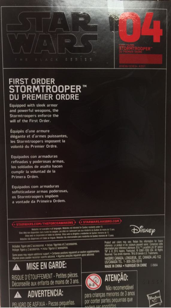 First Order Stormtrooper - Star Wars The Black Series 6” 04 - Hasbro (Star Wars - The Black Series) action figure collectible [Barcode 630509360147] - Main Image 2