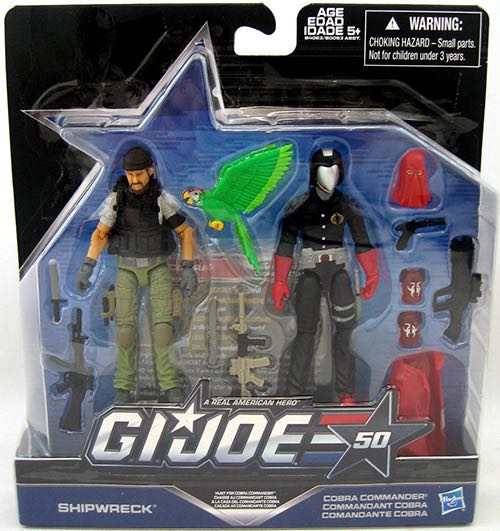 Shipwreck And Cobra Commander - 50th Anniversary - Hasbro GiJoe (G.I.JOE A Real American Hero) action figure collectible [Barcode 630509371259] - Main Image 1