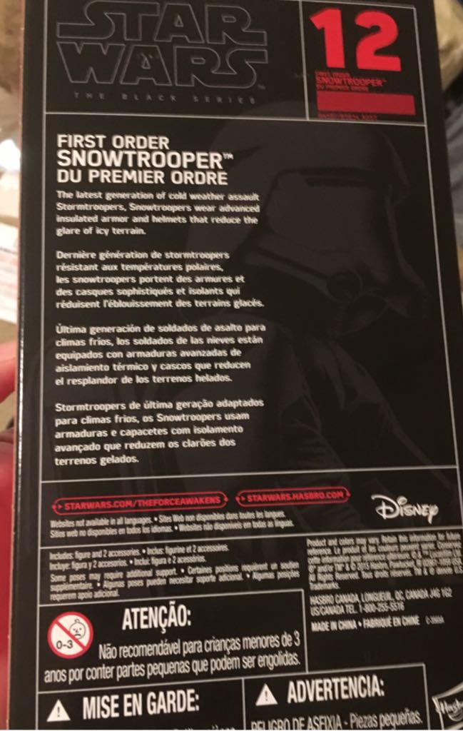 First Order Snowtrooper - Hasbro (Red Line) action figure collectible [Barcode 630509371396] - Main Image 2