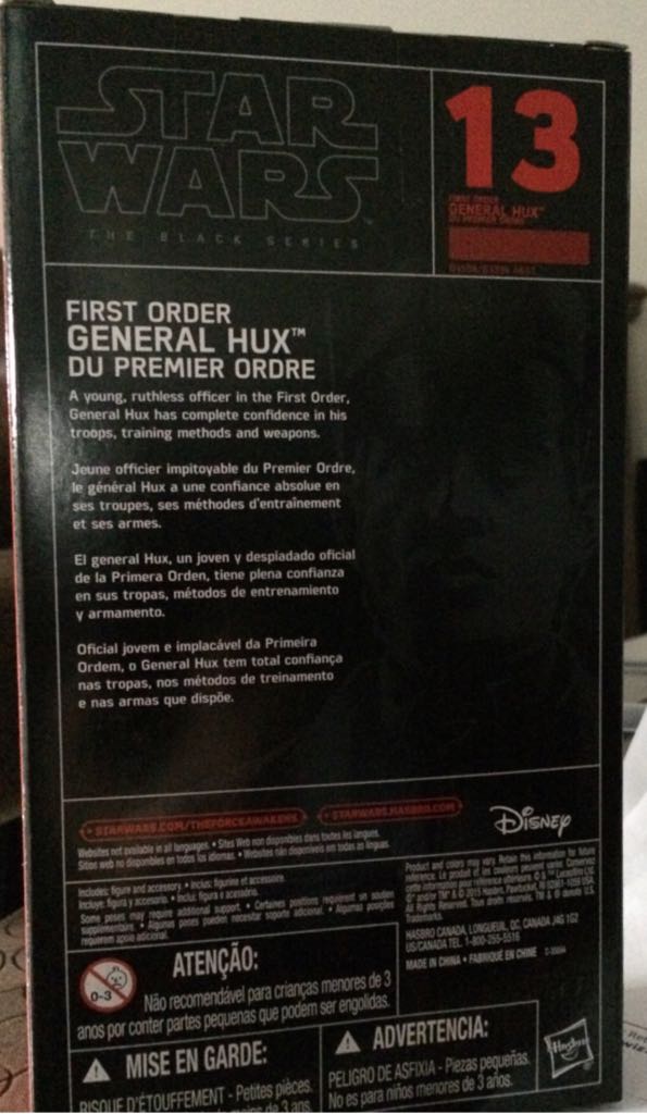 General Hux (First Order) - Star Wars The Black Series - 6” #13 - Hasbro (Star Wars - The Black Series) action figure collectible [Barcode 630509371402] - Main Image 2
