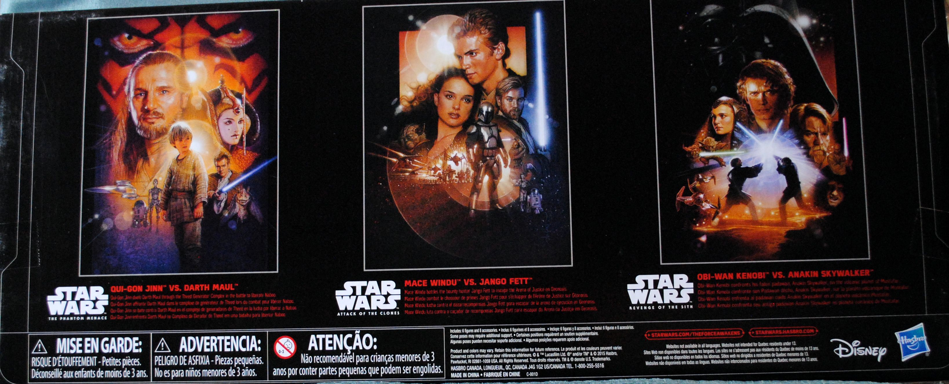 Force Awakens Figure 3.75 06 Pack Boxset Epic Battles  (Prequels)  TFA - Hasbro (Star Wars Episode VII The Force Awakens) action figure collectible [Barcode 630509382071] - Main Image 2