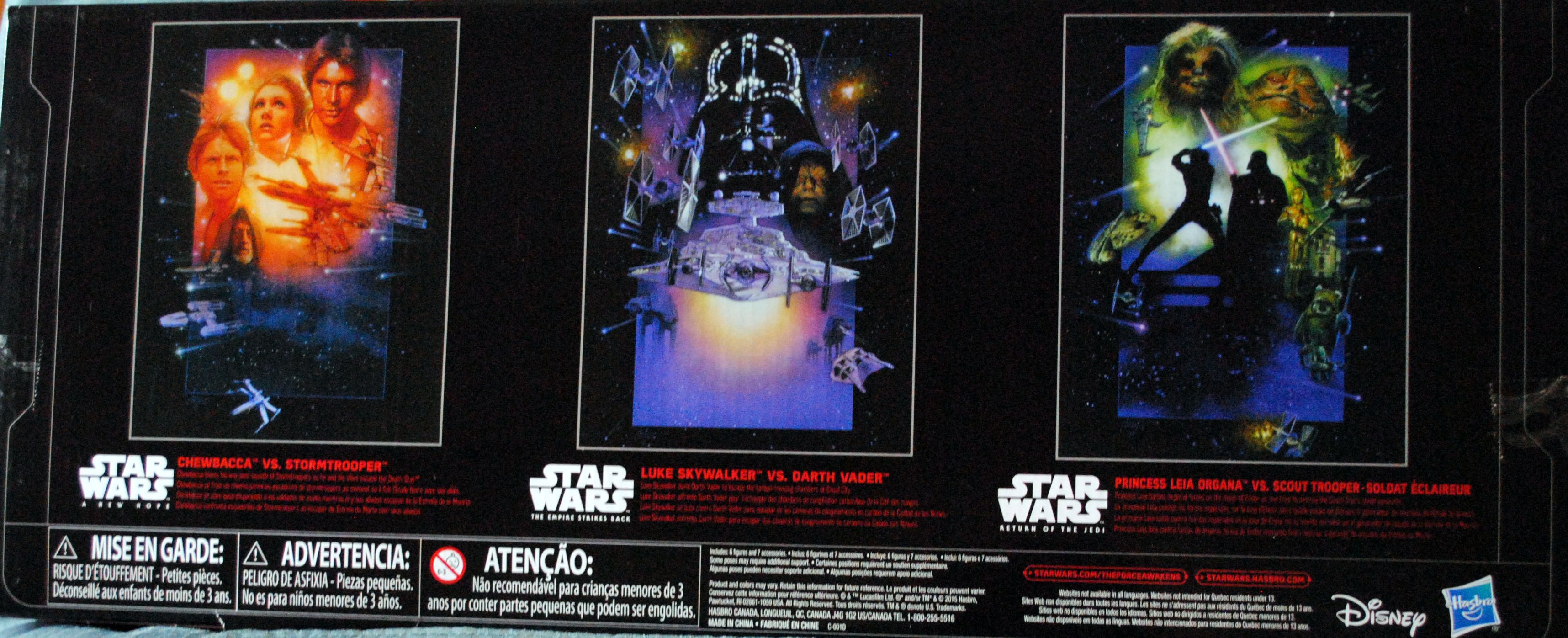 Force Awakens Figure 3.75 06 Pack Boxset Epic Battles (Original Trilogy)  TFA - Hasbro (Star Wars Episode VII The Force Awakens) action figure collectible [Barcode 630509382088] - Main Image 2