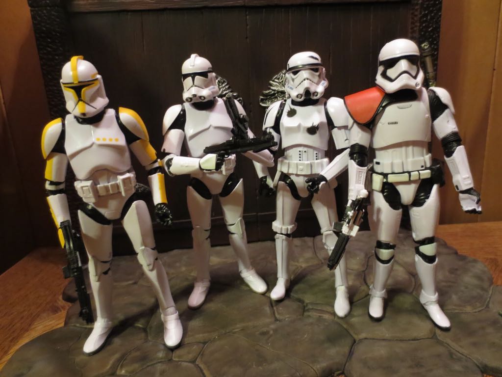 evolution of the stormtrooper four pack - Hasbro (The Clone Wars) action figure collectible [Barcode 630509389933] - Main Image 2