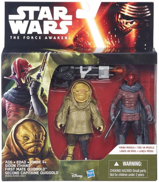 Sidon Ithano and First Mate Quiggold - Hasbro (Star Wars: Force Awakens: 3”) action figure collectible [Barcode 630509390236] - Main Image 2
