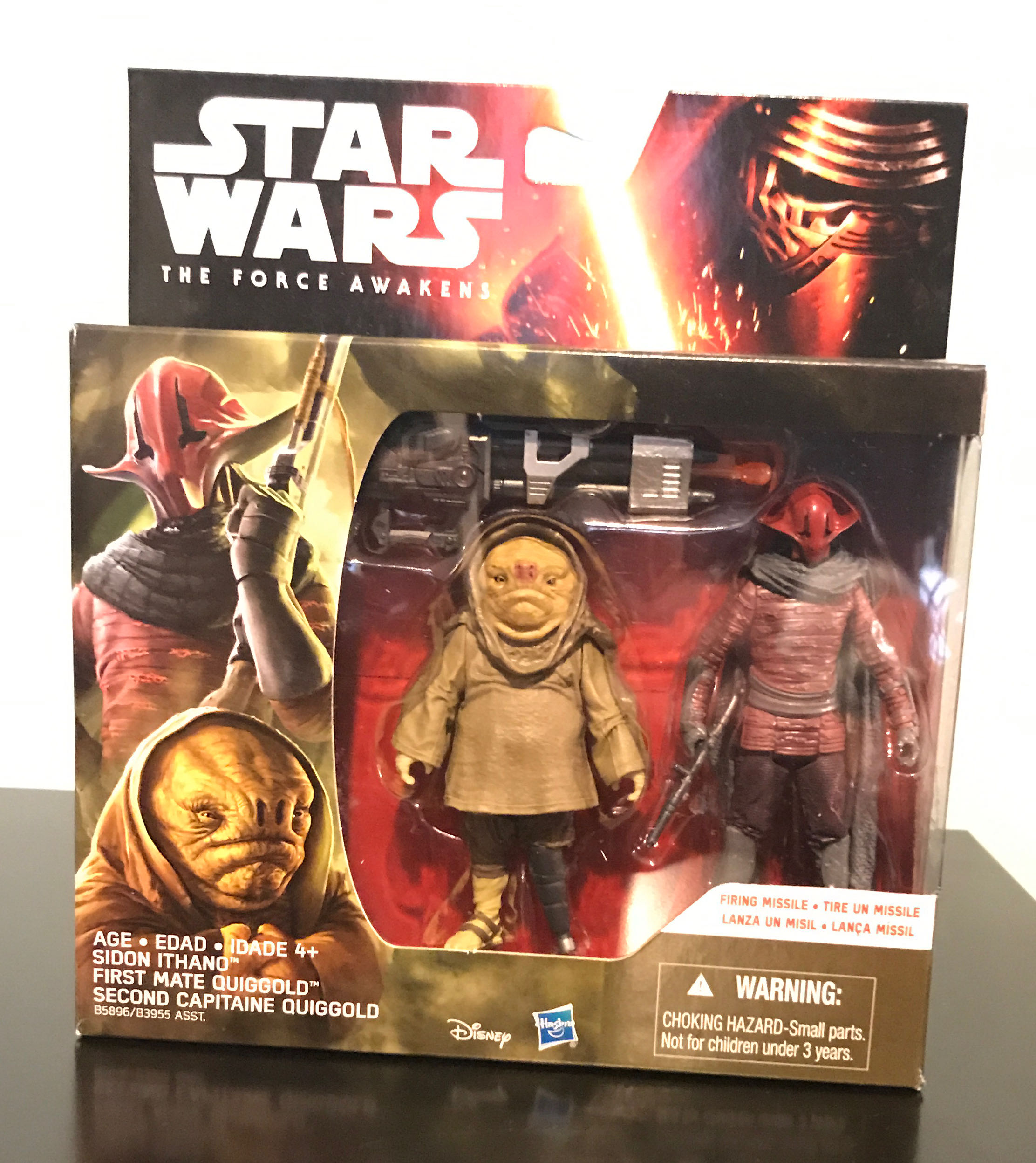 Sidon Ithano and First Mate Quiggold - Hasbro (Star Wars: Force Awakens: 3”) action figure collectible [Barcode 630509390236] - Main Image 3