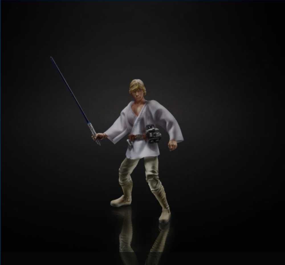 Luke Skywalker - Hasbro (Star Wars Black 6”) (Starwars Black 6 inch) action figure collectible [Barcode 630509394579] - Main Image 4