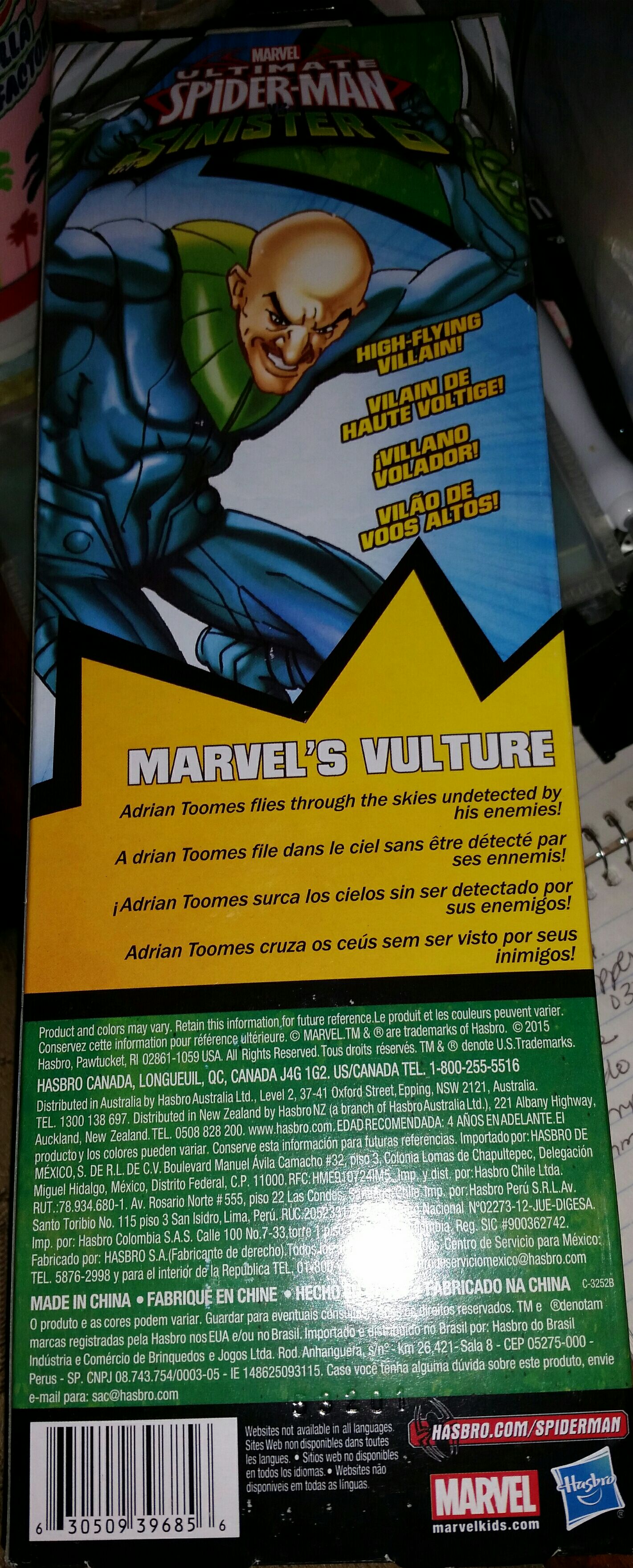 Marvel: Ultimate Spider-Man: Sinister 6: Vulture - Hasbro (Marvel Ultimate Spider-Man Sinister 6) action figure collectible [Barcode 630509396856] - Main Image 2