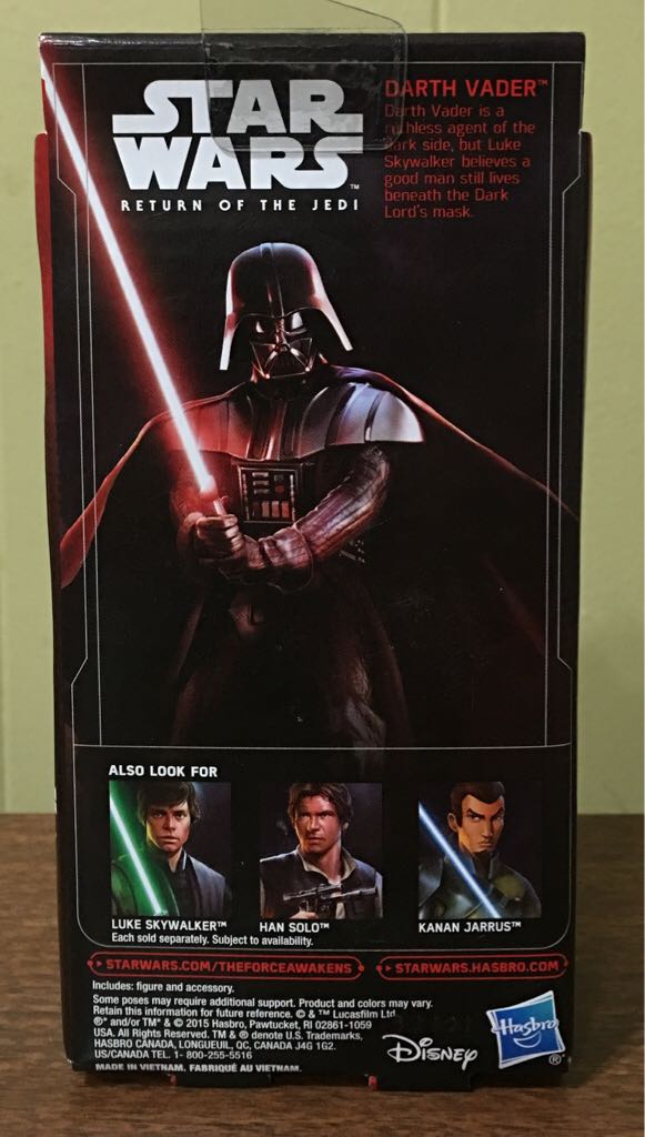 Hasbro Basic 5 inch Darth Vader  ANH - Hasbro (Star Wars Episode IV A New Hope) action figure collectible [Barcode 630509404100] - Main Image 2