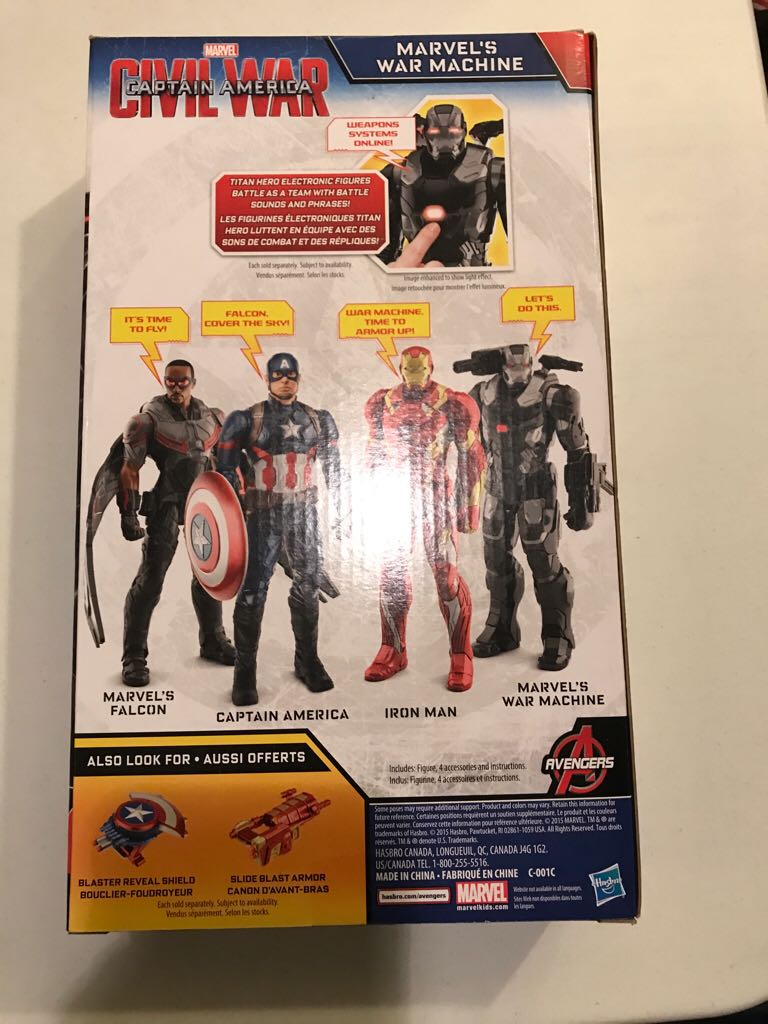 Marvel Titan Hero Series - War Machine - Captain America Civil War  action figure collectible [Barcode 630509415281] - Main Image 2