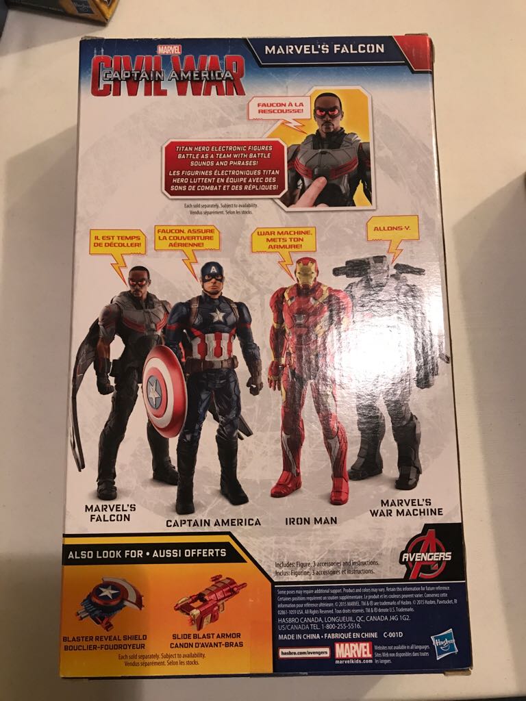 Marvel Titan Hero Series - Falcon - Captain America Civil War  action figure collectible [Barcode 630509415373] - Main Image 2