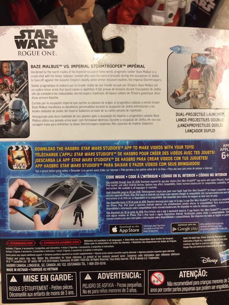 Stormtrooper - Disney / Hasbro (Rogue One 3.75” 2015- 16: 2- Packs) action figure collectible [Barcode 630509420070] - Main Image 2