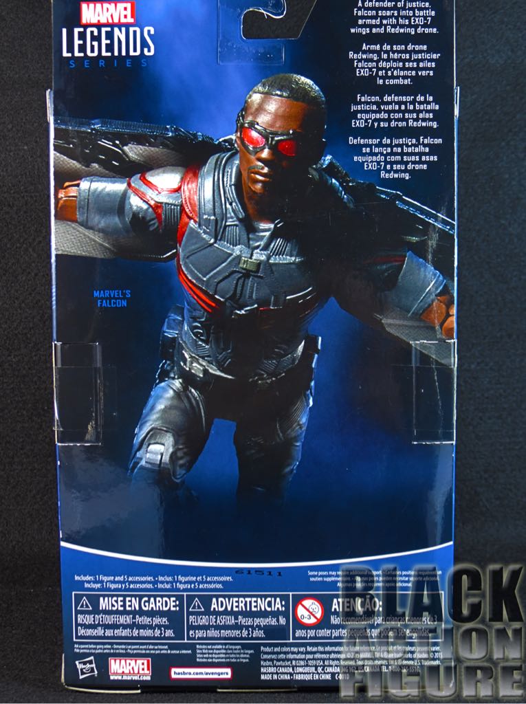 Marvel Legends Series - Captain America: Civil War - Falcon (Civil War Film Version) - Hasbro (Marvel Legends) action figure collectible [Barcode 630509423163] - Main Image 2