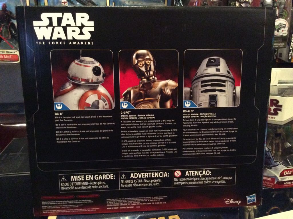 12” BB-8 / C-3PO / RO-4LO - Hasbro (2015-2016 The Force Awakens) action figure collectible [Barcode 630509432974] - Main Image 2