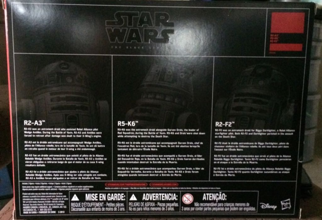 SW BS Red Squadron Astromech 3-Pack Droids - Hasbro (Star Wars: The Black Series (6”)) action figure collectible [Barcode 630509432998] - Main Image 2