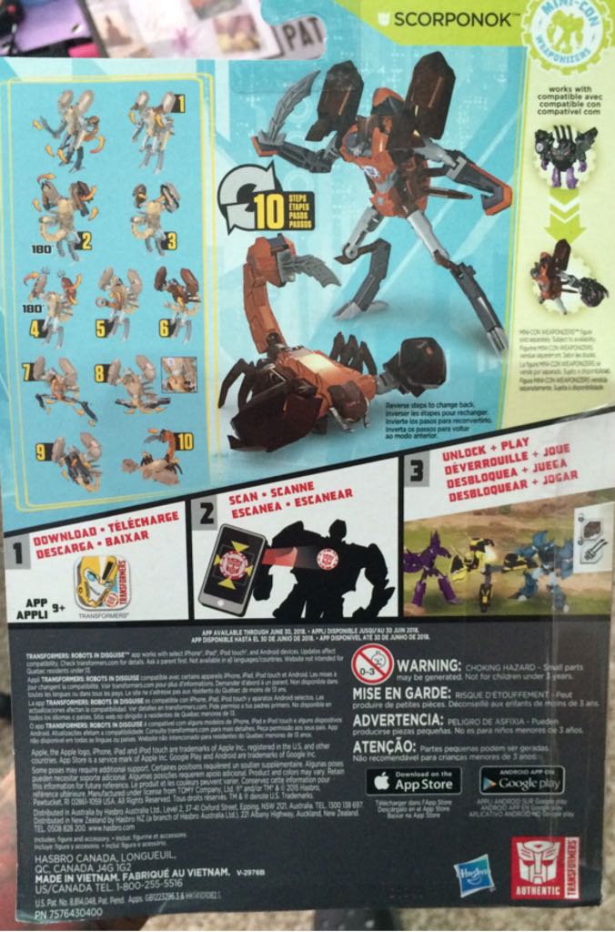 Transformers Robots In Disguise: Scorponok - Hasbro (Deluxe Class) action figure collectible [Barcode 630509444816] - Main Image 2