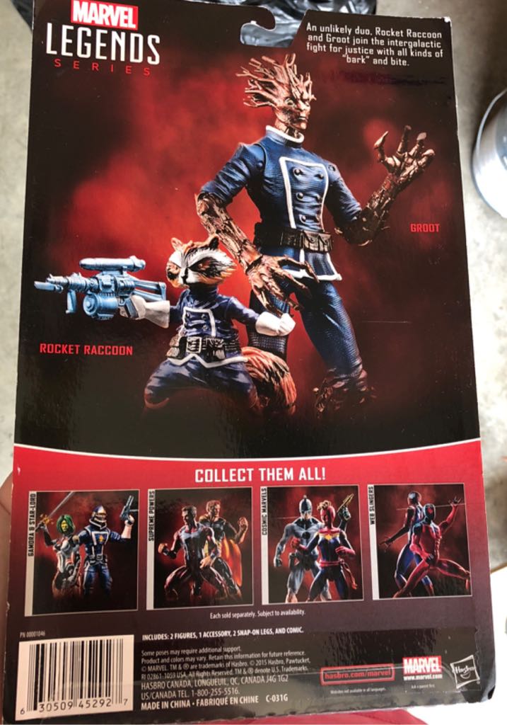 Rocket Raccoon & Groot Marvel Legends Series - Hasbro (Marvel Legends) action figure collectible [Barcode 630509452927] - Main Image 2