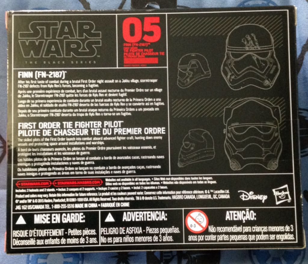 Finn (FN-2187) & First Order TIE Fighter Pilot - Hasbro (Star Wars: The Force Awakens) action figure collectible [Barcode 630509468348] - Main Image 2