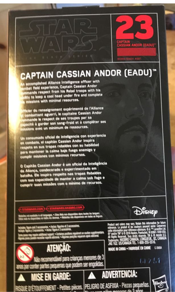Captain Cassian Andor - Hasbro (Star Wars: The Black Series) action figure collectible [Barcode 630509477166] - Main Image 2