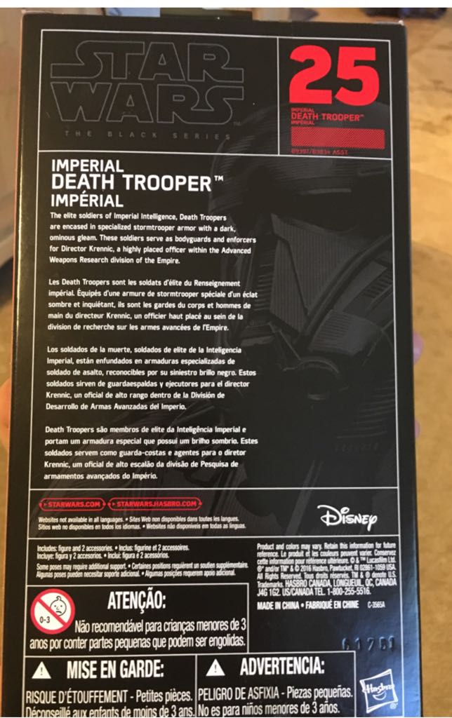 Imperial Death Trooper - Hasbro (Star Wars Black 6”) (Starwars Black 6 inch) action figure collectible [Barcode 630509477180] - Main Image 2