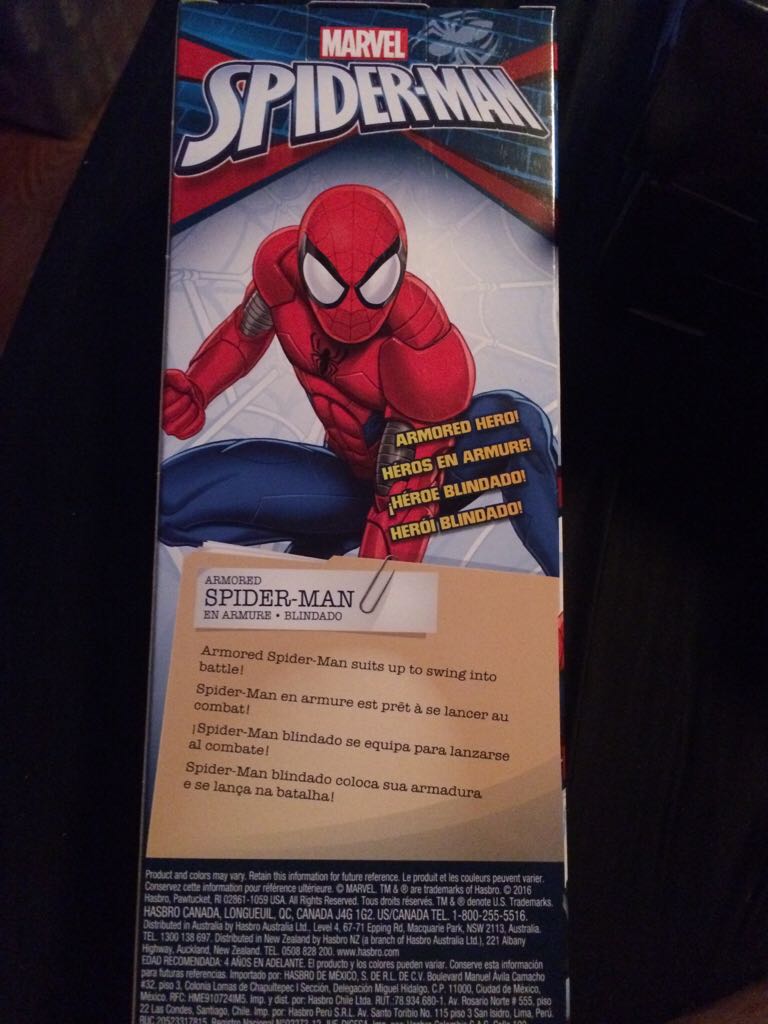 Armored Spider Man - Hasbro (Spider-man, Titan Series) action figure collectible [Barcode 630509491582] - Main Image 2