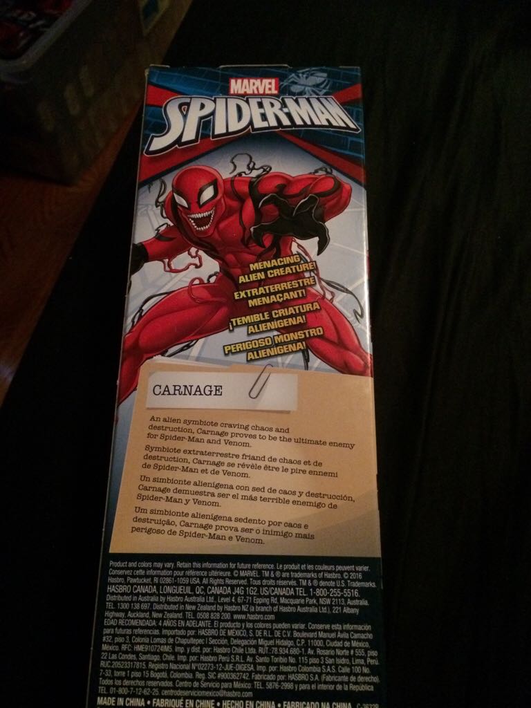 Carnage - Hasbro (Spider-man, Titan Series) action figure collectible [Barcode 630509491704] - Main Image 2