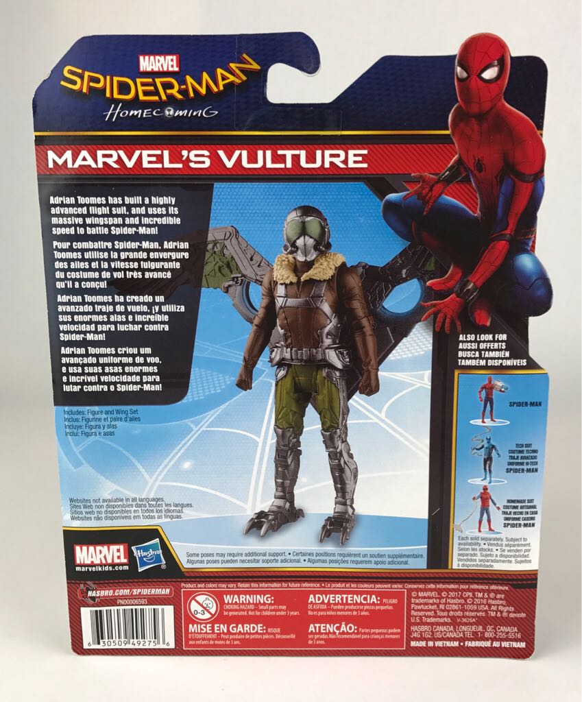 Marvel’s Vulture - Hasbro (Spider-Man Homecoming Toys) action figure collectible [Barcode 630509492756] - Main Image 2