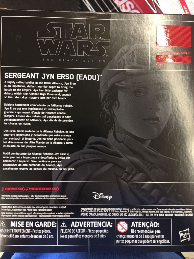 Sergeant Jyn Erso (Eadu) - Hasbro (Star Wars - Black Series 6”) action figure collectible [Barcode 630509493388] - Main Image 2