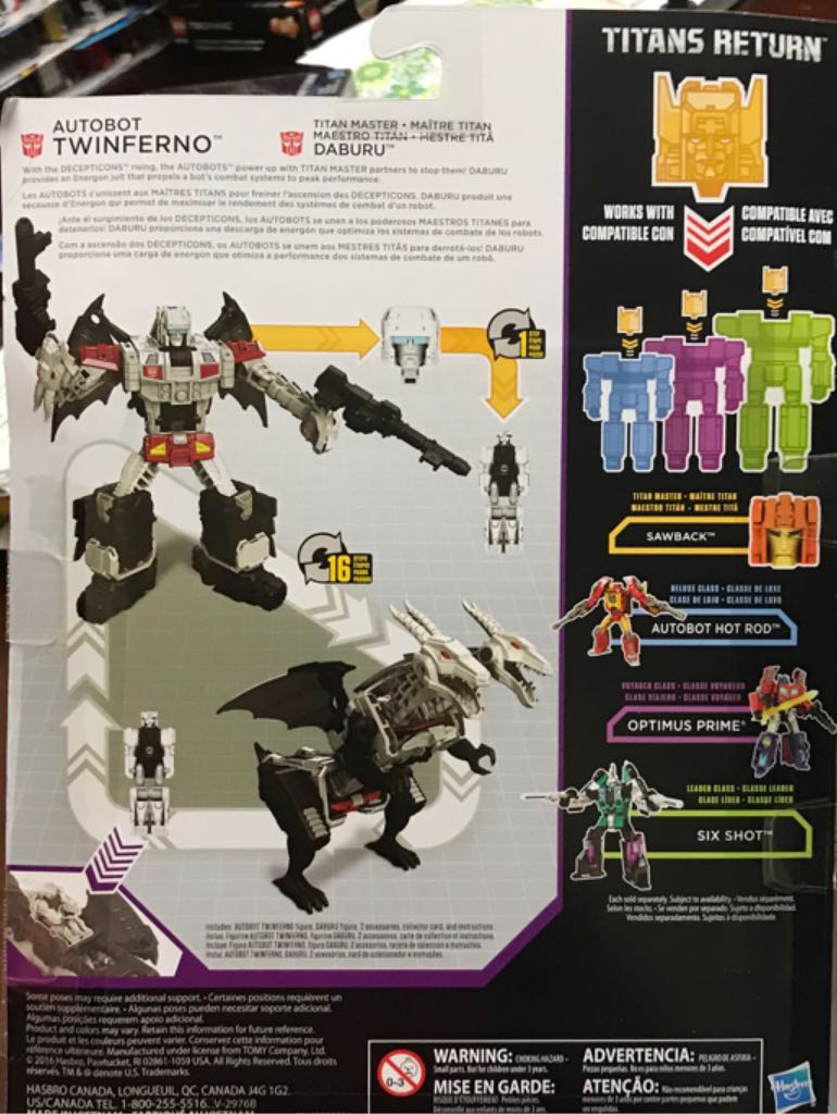 Transformers Titans Return Twinferno & Daburu - Hasbro (Transformers: Titans Return) action figure collectible [Barcode 630509494293] - Main Image 2