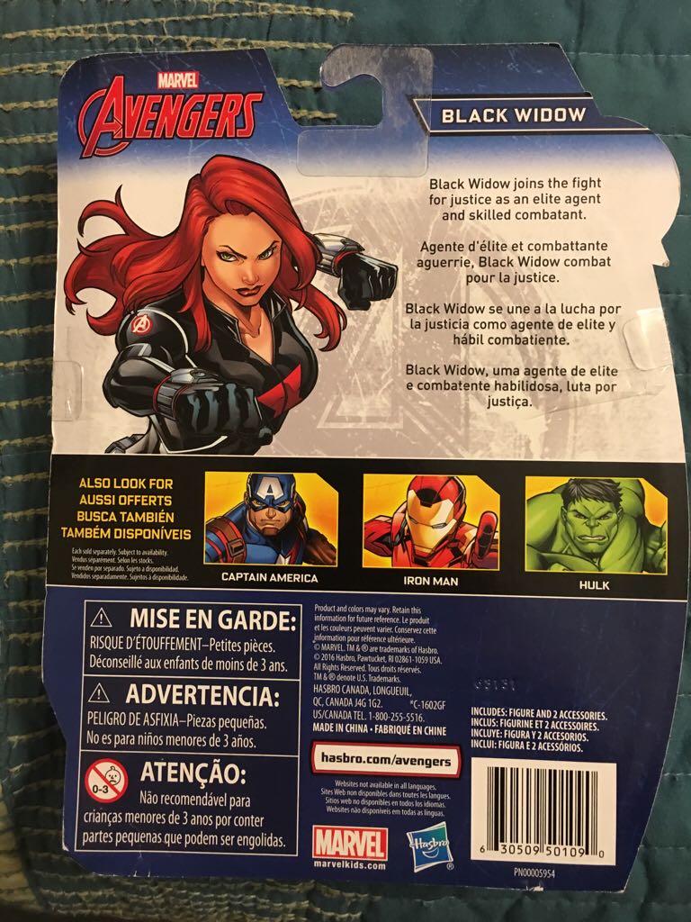 Black Widow Hasbro Avengers - Hasbro (Avengers Basic) action figure collectible [Barcode 630509501090] - Main Image 2