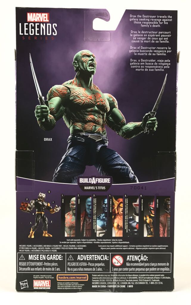 Drax - Hasbro (Marvel Legends) action figure collectible [Barcode 630509501359] - Main Image 2