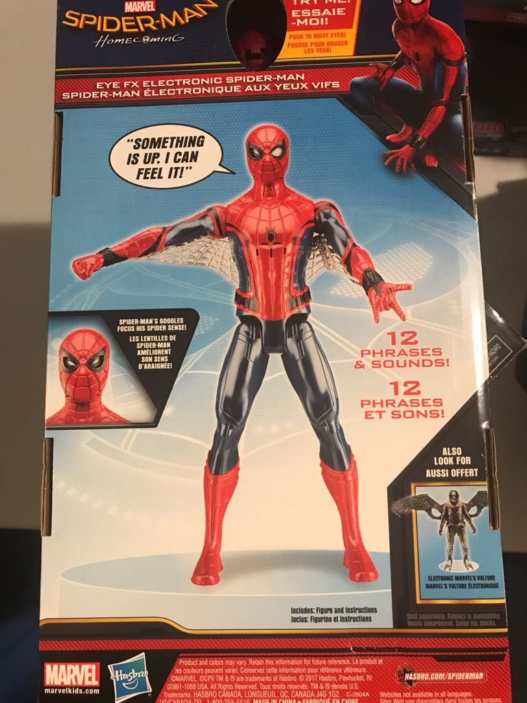 Spiderman Homecoming - Eye Rx Electronic Spiderman 12”  action figure collectible [Barcode 630509506101] - Main Image 2