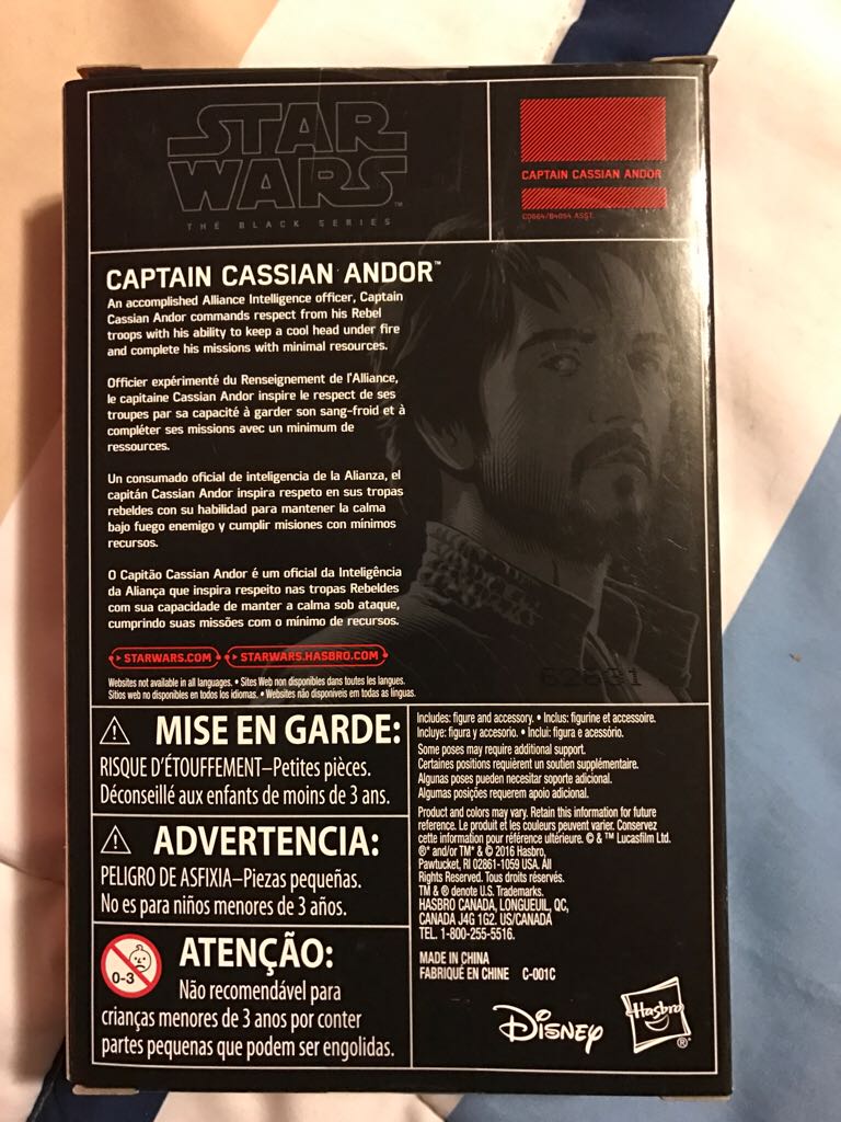 Captain Cassian Andor - Hasbro (Star Wars - Rogue One) action figure collectible [Barcode 630509506385] - Main Image 2