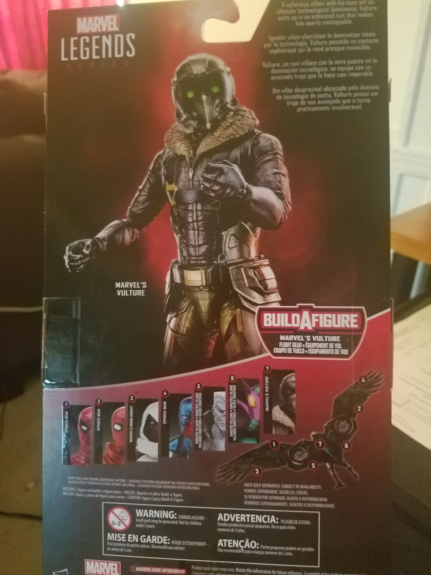 Vulture (build-a-fig) - Marvel Legends (Marvel (Spider-Man Movies - MCU)) action figure collectible [Barcode 630509517374] - Main Image 2