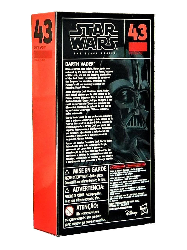 Star Wars Darth Vader (Black Series #43): ANH - Hasbro (Star Wars: Episode IV A New Hope) action figure collectible [Barcode 630509518579] - Main Image 4