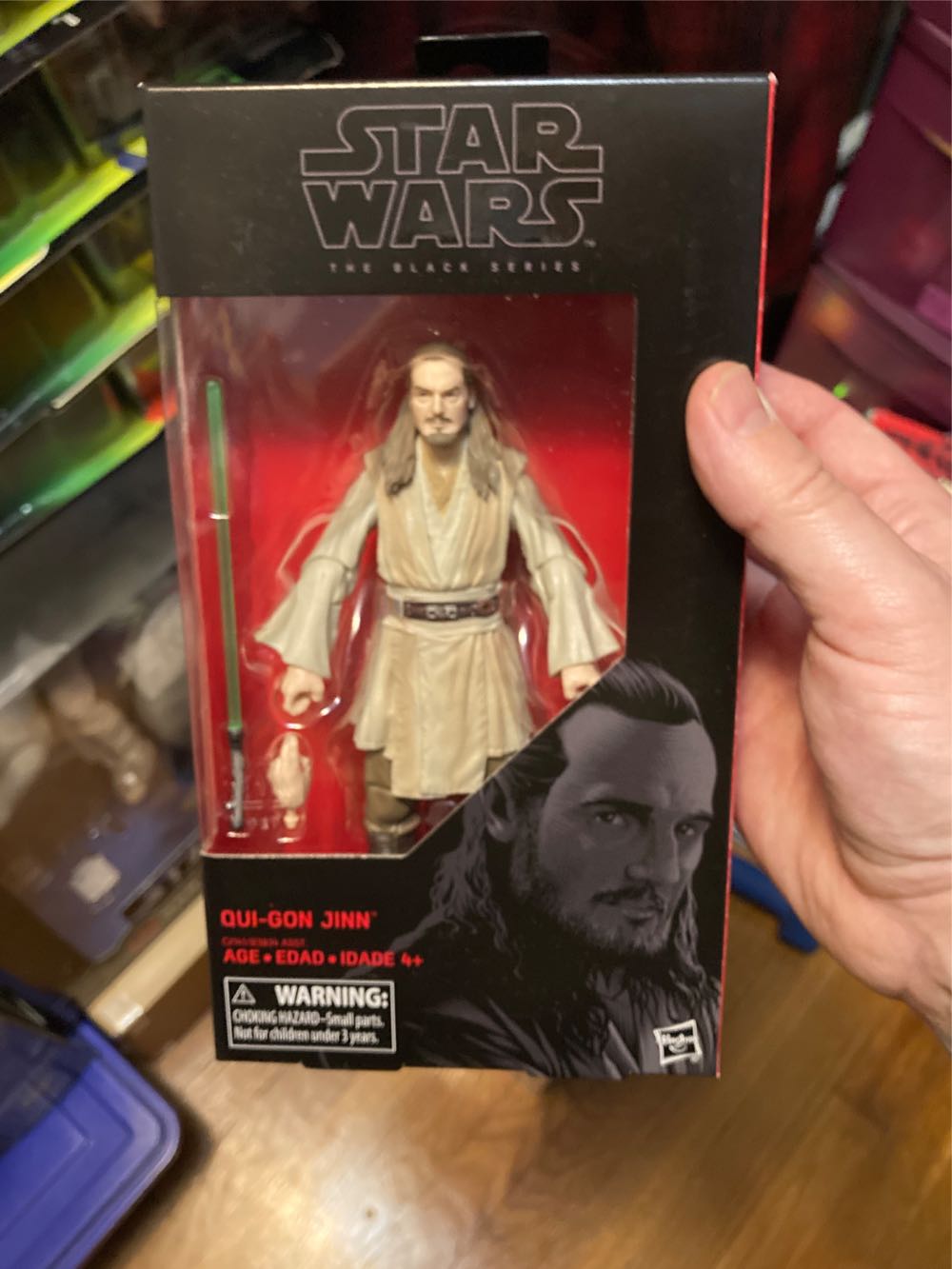 Qui-Gon Jinn - Hasbro (Star Wars Black 6”) (Starwars Black 6 inch) action figure collectible [Barcode 630509548279] - Main Image 4