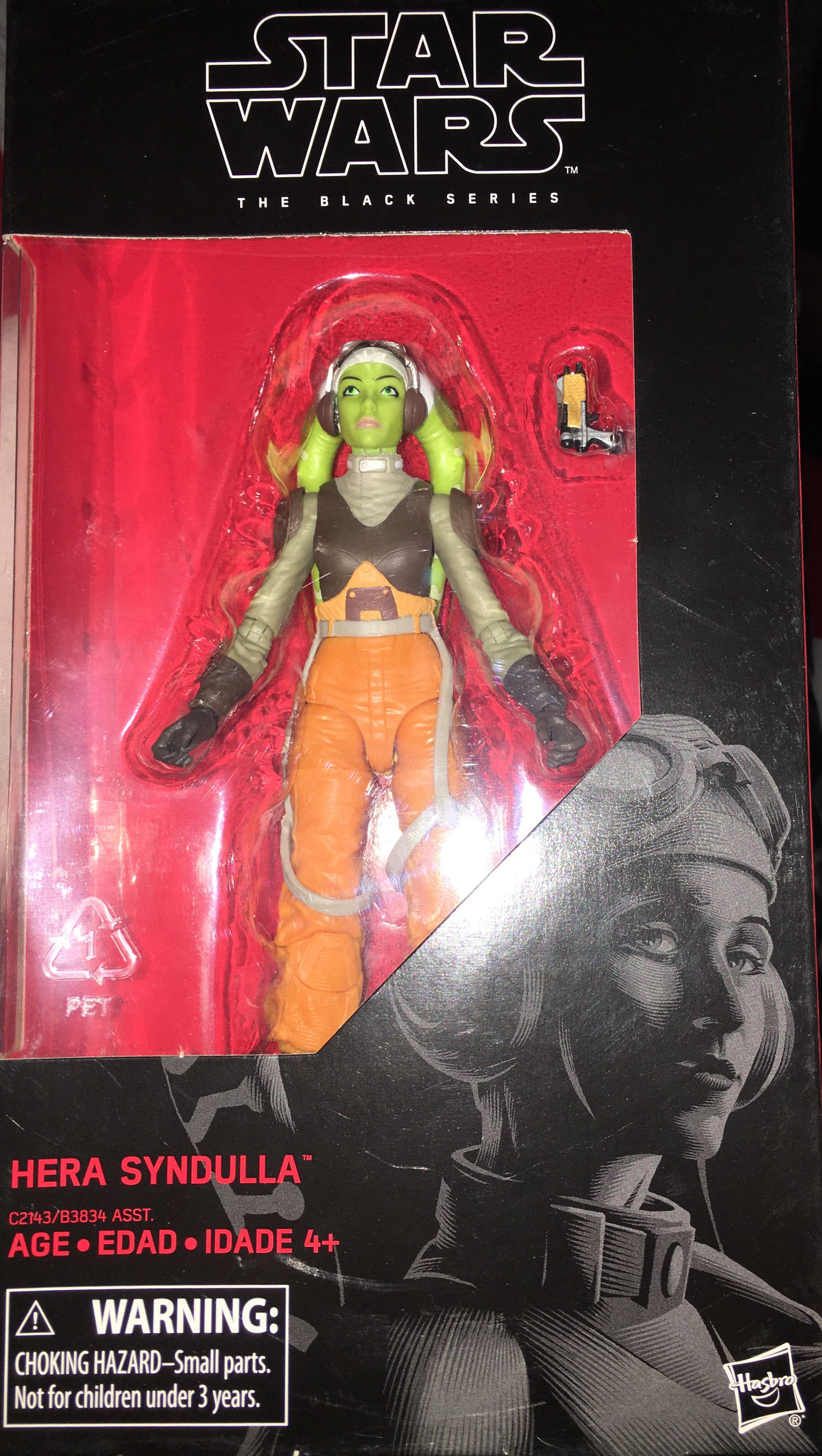 Hera Syndulla - Hasbro (Star Wars Black 6”) (Starwars Black 6 inch) action figure collectible [Barcode 630509548293] - Main Image 3