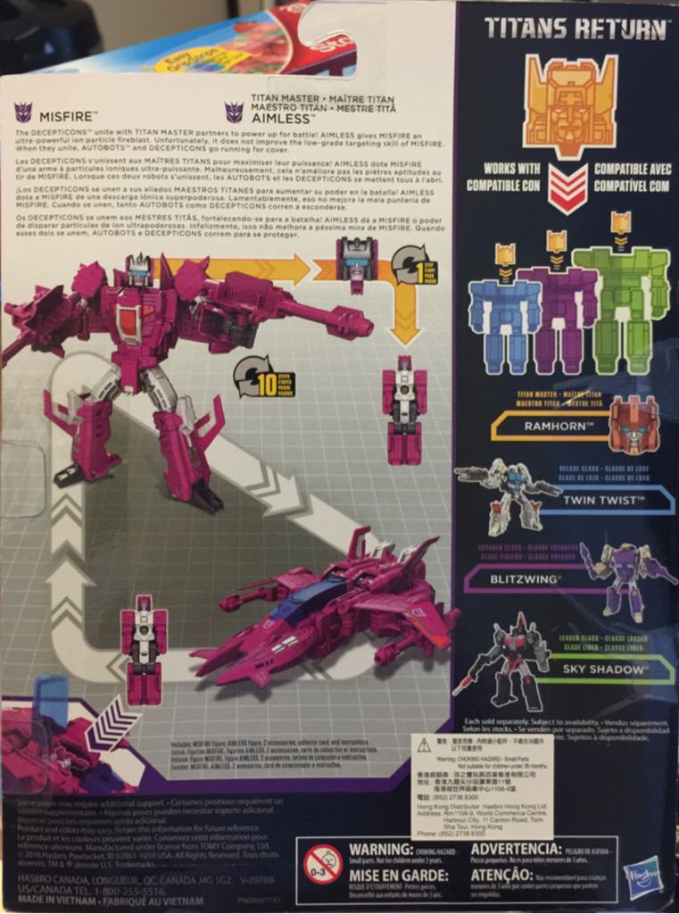 Decepticon Misfire & Aimless ✅ - Hasbro (Transformers: PW Trilogy Titans Return) action figure collectible [Barcode 630509550111] - Main Image 2