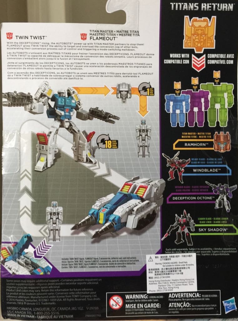 Transformers Titans Return Twin Twist & Flameout - Hasbro (Deluxe Class) action figure collectible [Barcode 630509550128] - Main Image 2