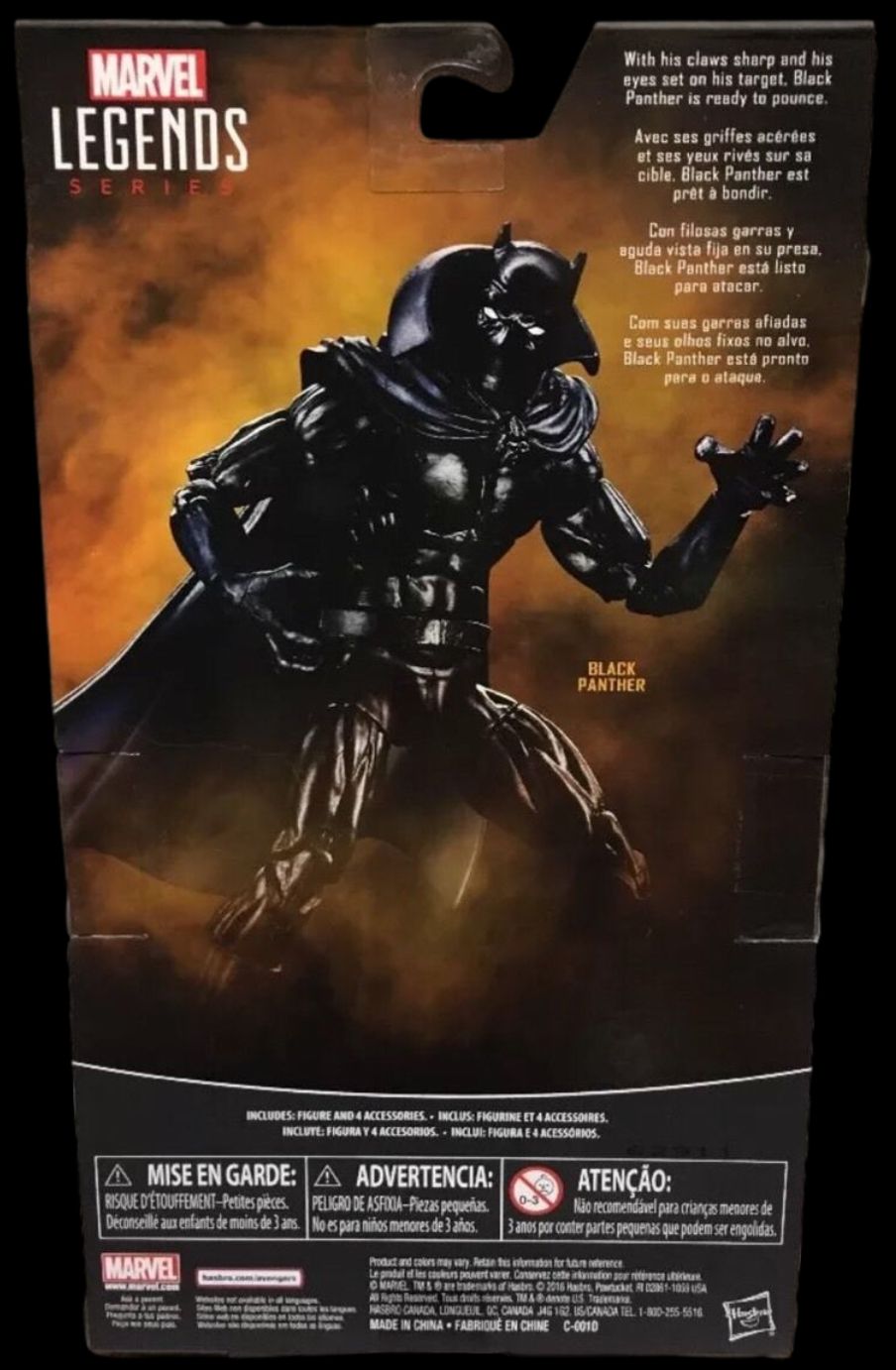 Marvel Legends Black Panther Walmart Exclusive Caped Version - Hasbro (Marvel Legends Black Panther) action figure collectible [Barcode 630509551798] - Main Image 2
