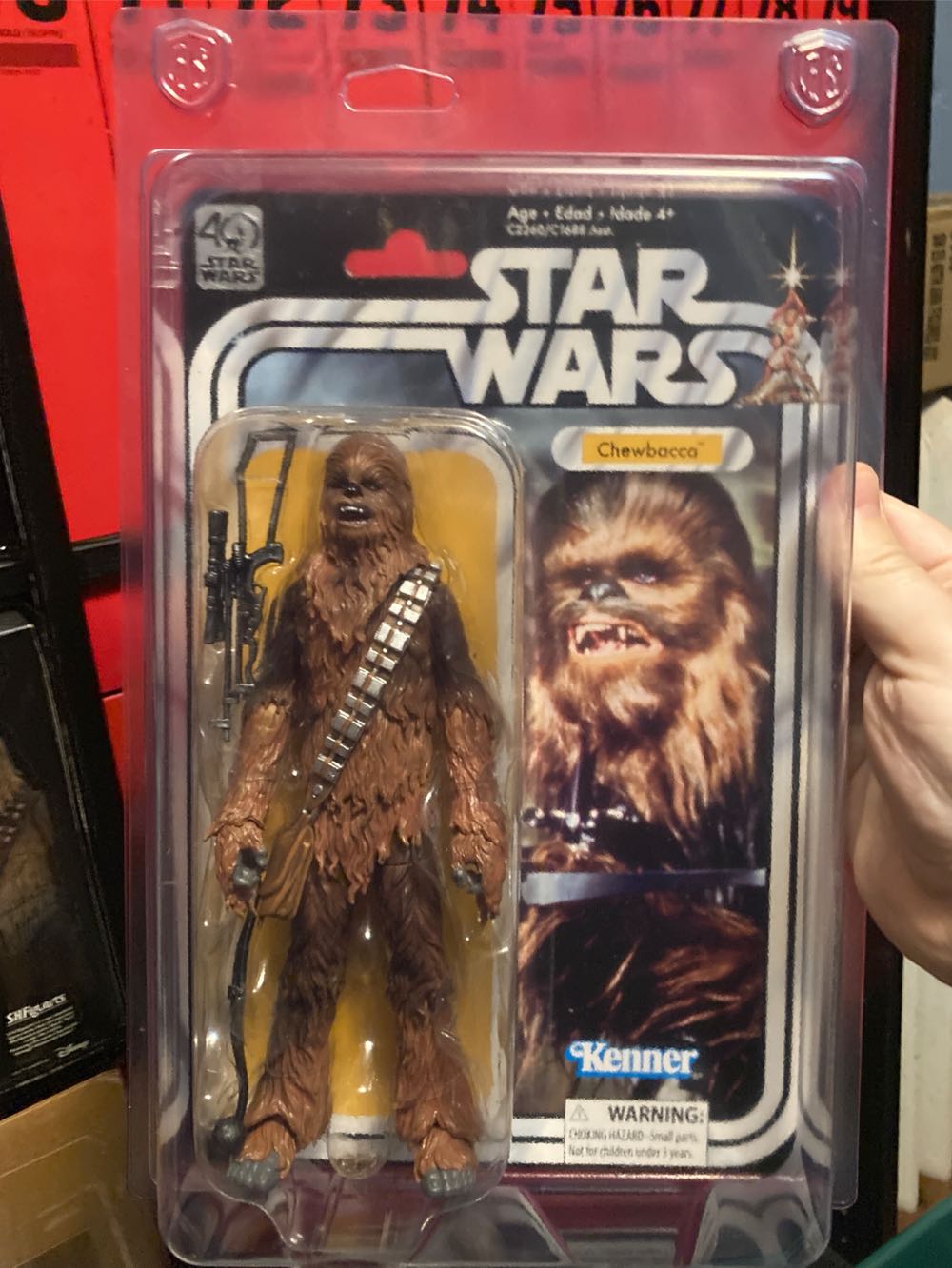 Chewbacca - Hasbro (Star Wars Black 6” 40th Anniversary) (Starwars Black 6 inch) action figure collectible [Barcode 630509554430] - Main Image 3