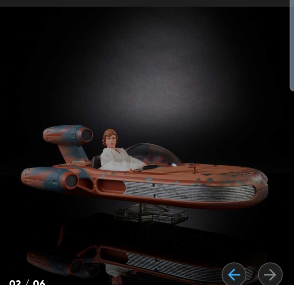 Black Series SDCC Luke’s X-34 Landspeeder - Hasbro (Star Wars: Episode IV - A New Hope) action figure collectible [Barcode 630509560547] - Main Image 4